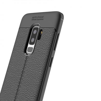 Leather Litchi Case - силиконов удароустойчив калъф за Huawei P30 (черен) 4