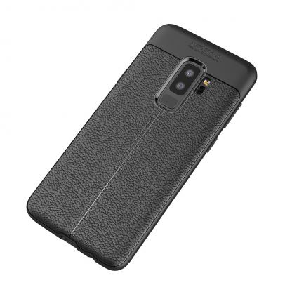 Leather Litchi Case - силиконов удароустойчив калъф за всички модели (черен) 8