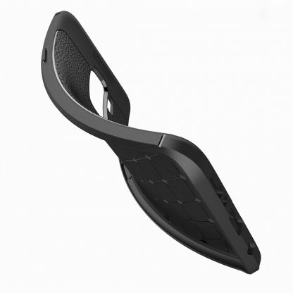 Leather Litchi Case - силиконов удароустойчив калъф за Huawei P30 (черен) 6