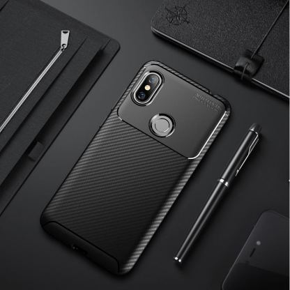 Carbon Case удароустойчив силиконов кейс за Huawei P30 Pro (черен) 2