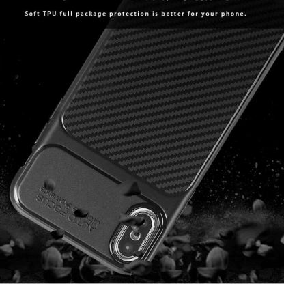 Carbon Case удароустойчив силиконов кейс за Huawei P30 (черен) 4