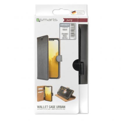 4smarts Premium Wallet Case URBAN - кожен калъф с поставка и отделение за кр. карта за Samsung Galaxy S10E (черен) 5