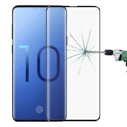 3D Glass Full Screen Tempered Glass - стъклен протектор за целия дисплея за Samsung Galaxy S10 (черен-прозрачен) 5
