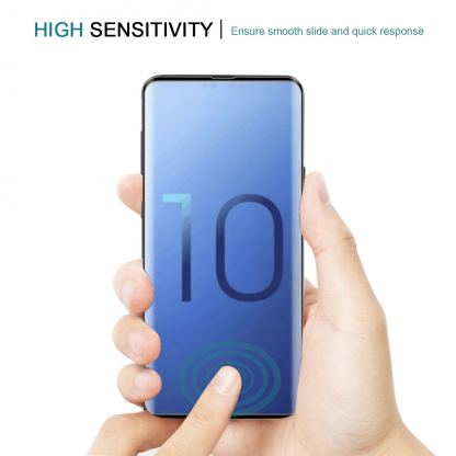 3D Glass Full - стъклен протектор Case Friendly за целия дисплея за Samsung Galaxy S10 Plus (черен-прозрачен) 2