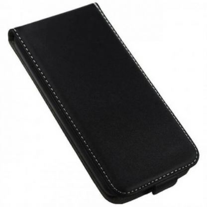 Leather Flip Case - вертикален кожен калъф тип тефтер с джоб за Samsung Galaxy S10 (черен) 2