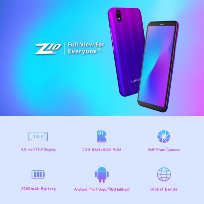 Leagoo Z10P, 5 инча HD, 4-ядрен, 5MP+5MP камери, ниска цена (преливащ) 4
