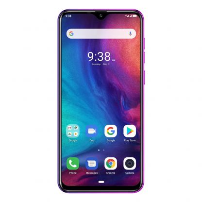 Ulefone Note 7P, 6.1" FullHD безрамков дисплей, мощен 2Ghz 4-ядрa 64Bit смартфон, 8MP+2MP двойна камера, 3GB RAM с 2 сим карти (преливащо лилаво) 3