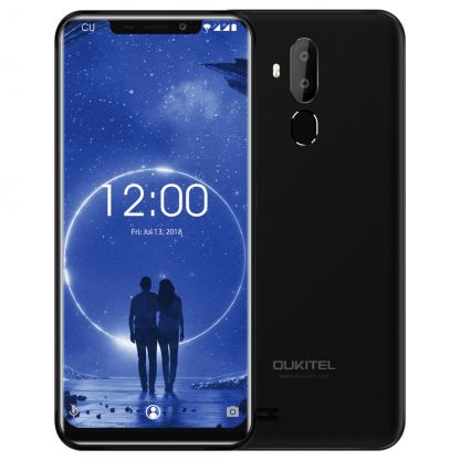 OUKITEL C12, 6.18"  безрамков дисплей, 4-ядрен 64Bit смартфон, двойна камера, 2GB RAM с 2 сим карти (черен) 2