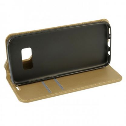 BASEUS Design BookCase - хоризонтален кожен  калъф тип портфейл за Samsung Galaxy S8 Plus (gold) 4