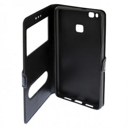 IPAKY Window Case - хоризонтален кожен калъф с прозорец за Samsung Galaxy S7 Edge (черен) 5