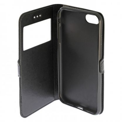 IPAKY Case - хоризонтален кожен калъф с прозорец за iPhone 7/8 Plus (черен) 4
