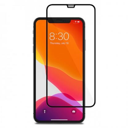 9D Glass Full Glass  - стъклен протектор за цялото стъкло с лепило по целия екран за iPhone 13 Mini (черен-прозрачен) 2