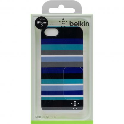 Belkin Shield Stripe - поликарбонатов кейс за iPhone 5 (тъмен) 3