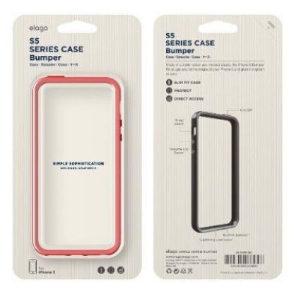 Elago S5 Bumper Case - силиконов бъмпер за iPhone 5 (червен) 4