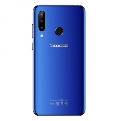 DOOGEE N20, 6.3" FullHD безрамков дисплей, 8-ядрен 64Bit смартфон, 16MP+8MP Тройна камера камера, 4GB RAM с 2 сим карти (Sapphire Blue) 3