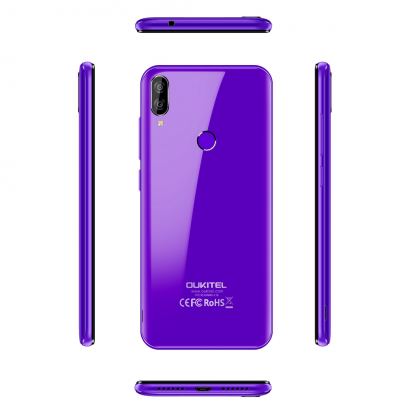 OUKITEL C16, 5,71"  безрамков дисплей, 4-ядрен 64Bit смартфон, двойна камера, 2GB RAM с 2 сим карти (лилав) 3