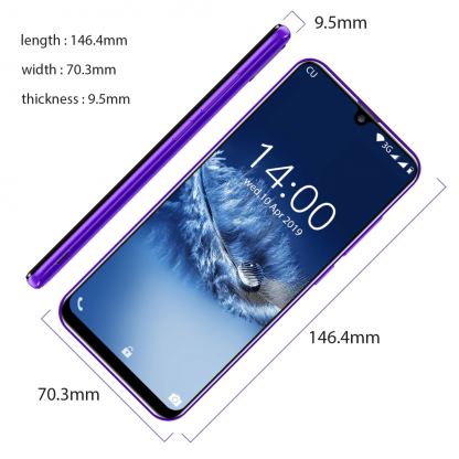 OUKITEL C16, 5,71"  безрамков дисплей, 4-ядрен 64Bit смартфон, двойна камера, 2GB RAM с 2 сим карти (лилав) 4
