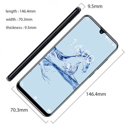 OUKITEL C16, 5,71"  безрамков дисплей, 4-ядрен 64Bit смартфон, двойна камера, 2GB RAM с 2 сим карти (черен) 3