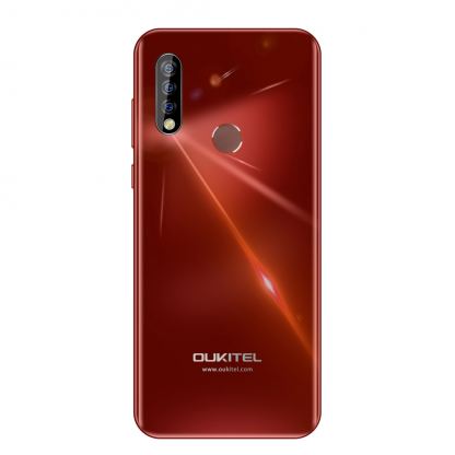 OUKITEL C17 Pro, 6.35 инча без ноч екран, Тройна камера  4GB RAM + 64GB памет, 8-ядрен, 3900 mAh батерия, Dual Sim, Android 9, Цена (червен) 4