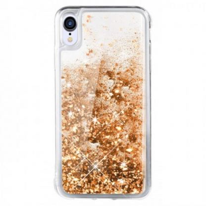 Waterfall Case - дизайнерски кейс с брокат и висока защита за iPhone 11 (gold) 2
