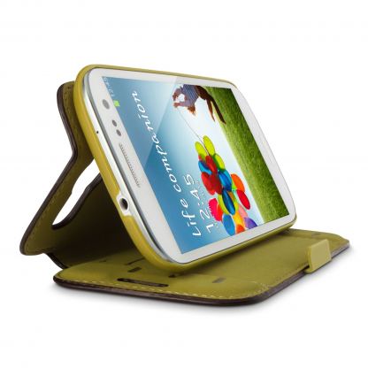 Belkin Premium Folio Case - кожен калъф и поставка за Samsung Galaxy S4 4