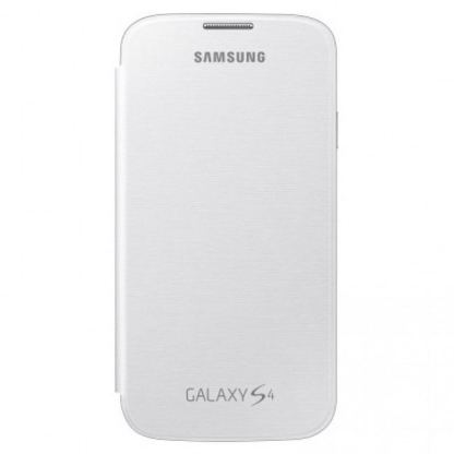 Samsung Flip Cover - оригинален кожен калъф за Samsung Galaxy S4 i9500 (бял) 2