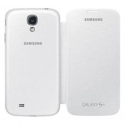 Samsung Flip Cover - оригинален кожен калъф за Samsung Galaxy S4 i9500 (бял) 3