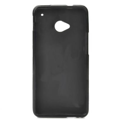 Frosted TPU Case - силиконов калъф за HTC ONE (прозрачен-мат) 3