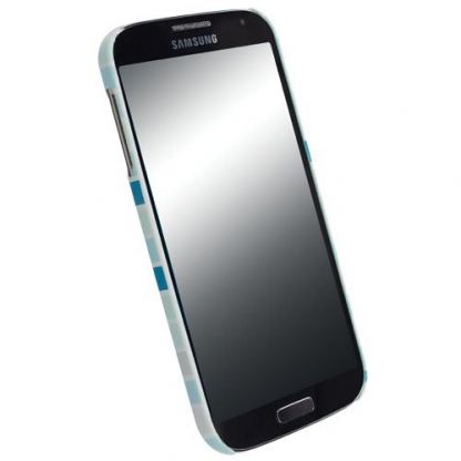 Krusell PrintCover Blue Square - поликарбонатов кейс за Samsung Galaxy S4 i9500 2
