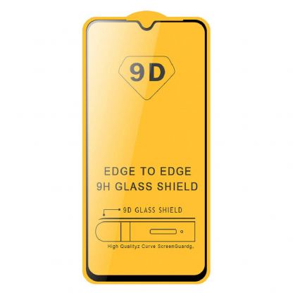 9D Glass Full Glass  - стъклен протектор за цялото стъкло с лепило по целия екран за iPhone 12 Pro Max (черен-прозрачен) 2