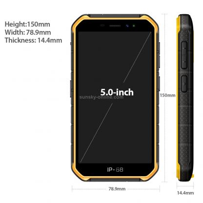 Ulefone Armor X7 Pro, Удароустойчив, 5 инча, 4-ядрен 4GB RAM, 4000 mAh батерия, 13MP камера с 2 сим карти (черен) 7