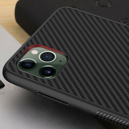 Carbon Case - силиконов (TPU) калъф за iPhone 13 Pro Max (черен) 6