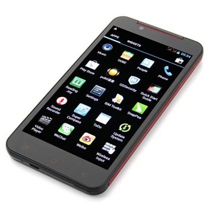 HTC Butterfly 5" екран, четири-ядрен 1.2Ghz  Andrоid 4.1, телефон, с две сим карти, реплика 5