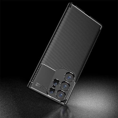 Vennus sCarbon - TPU Protective Case - силиконов (TPU) калъф за Samsung Galaxy S23 Plus (черен) 4