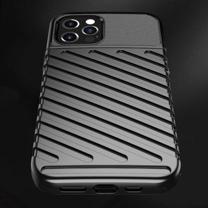 sThunder - Protective Case - силиконов (TPU) калъф за iPhone 14 Pro Max (черен) 3