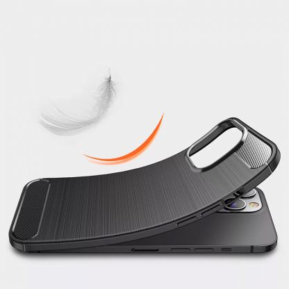 sCarbon - TPU Case - силиконов (TPU) кейс за iPhone 14 Pro Max (черен) 3