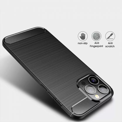 sCarbon - TPU Case - силиконов (TPU) кейс за iPhone 14 Pro Max (черен) 4