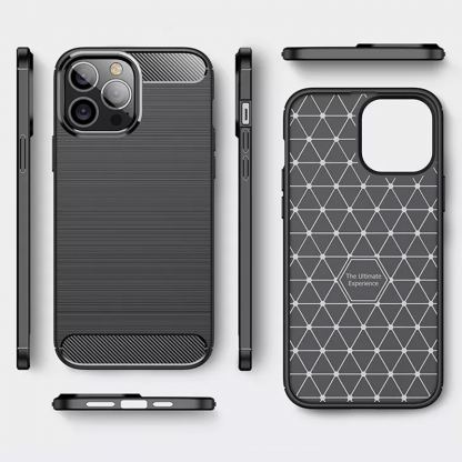 sCarbon - TPU Case - силиконов (TPU) кейс за iPhone 14 Pro Max (черен) 2