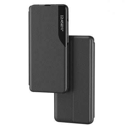 Tech-Protect Smart View Leather Flip Case - кожен калъф, тип портфейл за Samsung Galaxy S23 Plus (черен) 5