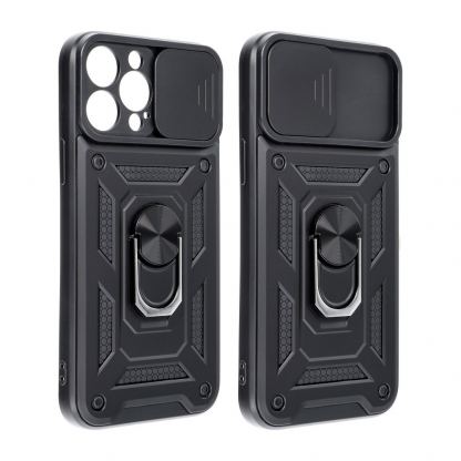 CamShield Armor Pro Magnetic Hard Case - хибриден удароустойчив кейс с MagSafe и пръстен против изпускане за iPhone 14 Pro Max (черен) 3