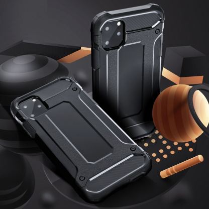 sArmor Carbon - силиконов (TPU) калъф за iPhone 15 Pro Max (черен) 2