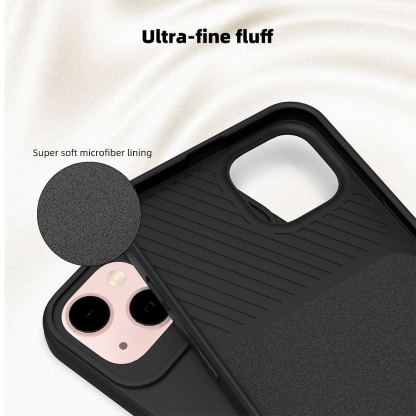 CamShield Silicone Case - силиконов калъф с капаче за камерата за iPhone 15 (черен) 5