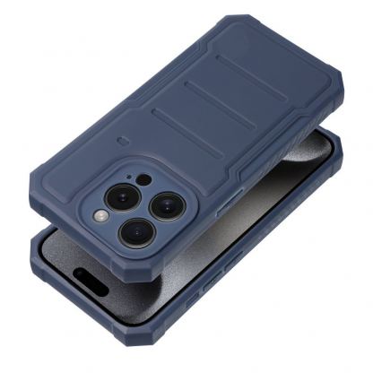 Heavy Duty Case - удароустойчив силиконов калъф за iPhone 15 Pro (тъмносин) 5