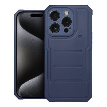 Heavy Duty Case - удароустойчив силиконов калъф за iPhone 15 Pro (тъмносин) 2