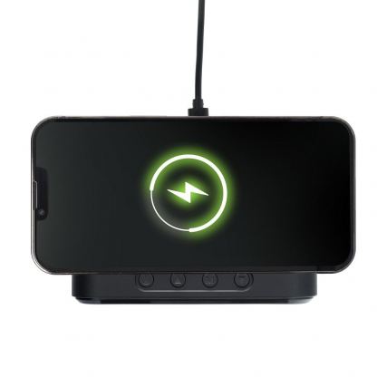 SZ-1 Wireless Charger 3в1- безжиченo зарядно, часовник и термометър (черен) 4