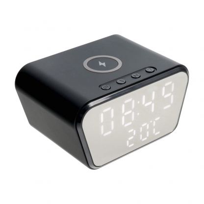 SZ-1 Wireless Charger 3в1- безжиченo зарядно, часовник и термометър (черен) 2