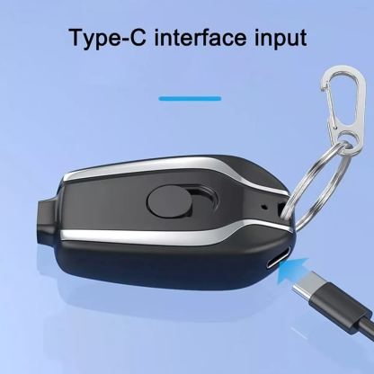 Mini Pocket Powerbank With USB-C Connector 1500mAh  - ключодържател външна батерия с USB-C конектор (черен) 7
