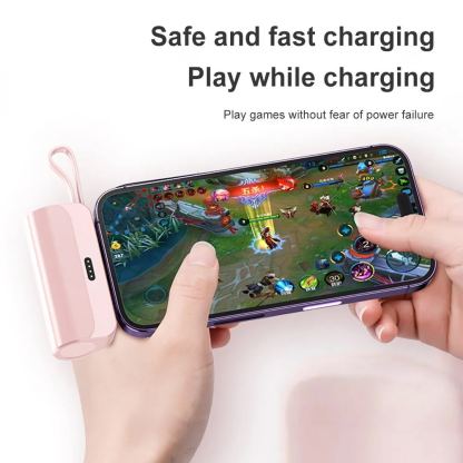 Pocket Power Charger - външна батерия 5000 mAh за iPhone и Android USB-C телефони (черен) 2