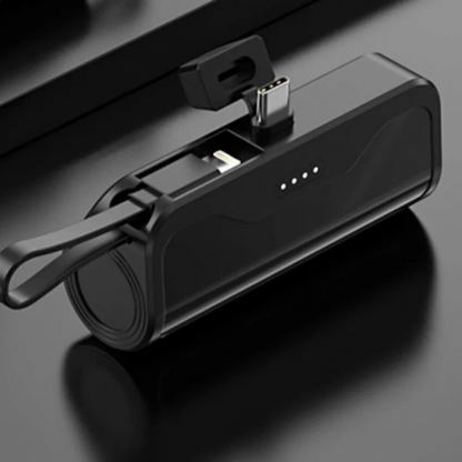Pocket Power Charger - външна батерия 5000 mAh за iPhone и Android USB-C телефони (черен) 5