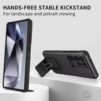 CamShield Pro Hard Case - хибриден удароустойчив кейс за Samsung Galaxy S25 (черен) 3